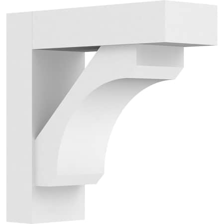 Ekena Millwork Standard Legacy Architectural Grade PVC Bracket With Block Ends, 5"W x 14"D x 14"H BKTP05X14X14LEC05